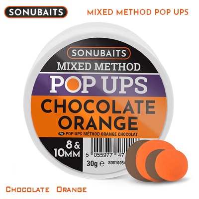 Плуващи топчета SonuBaits Mixed Method Pop Ups Chocolate Orange