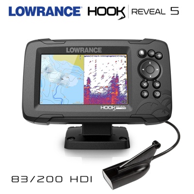 Lowrance Hook REVEAL 5 | 83/200 HDI | Genesis Live + CHIRP Sonar