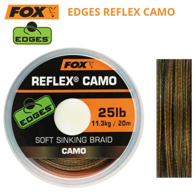 Плетено влакно за поводи Fox Edges Reflex Camo 20m