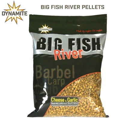 Пелети Dynamite Baits Big Fish River Pellets 1.80kg Cheese and Garlic