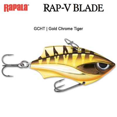 Rapala Rap-V Blade | Воблер цикада | Gold Chrome Tiger GCHT