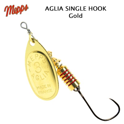 Блесна с единична кука Mepps Aglia Single Hook | Gold