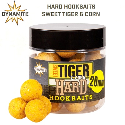 Твърди протеинови топчета Dynamite Baits Sweet Tiger & Corn Hard Hookbaits 20mm