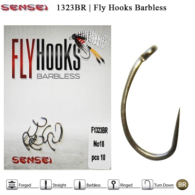 Sensei F1323BR | Куки за мухарски риболов | Fly Hook Barbless | AkvaSport.com