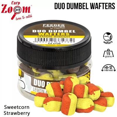 Плуващи топчета Carp Zoom Duo Dumbel Wafters Sweetcorn | Strawberry CZ6697