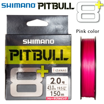 Shimano PITBULL 8+ | PE line 150m | Pink