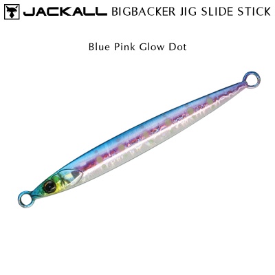 Jackall BIGBACKER Jig SLIDE STICK | Blue Pink Glow Dot