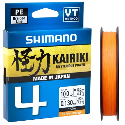 Shimano Kairiki 4 Hi-Vis Orange 150м | Плетеное волокно