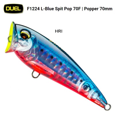DUEL F1224 | L-Blue Spit Popper 70F | DUEL F1224 | L-Blue Spit Popper 70F | HRI