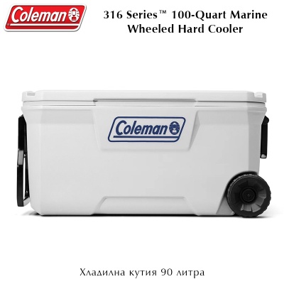 Coleman 316 Series™ 100-Quart Marine Wheeled Cooler