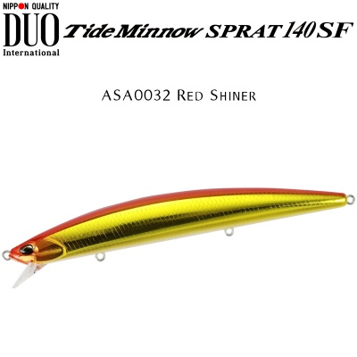 DUO Tide Minnow Sprat 140SF | ASA0032 Red Shiner